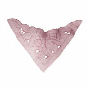 Decorative Floral Lace Appliqué Set Of 4 Pink Embroidered Fabric Craft Supplies